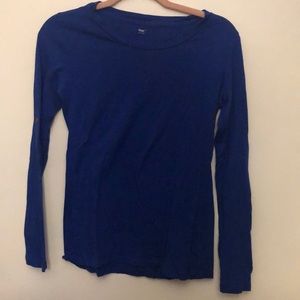 Gap S long sleeve blue t shirt